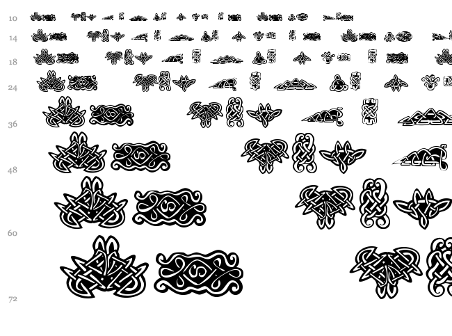 FE Tattoo font waterfall